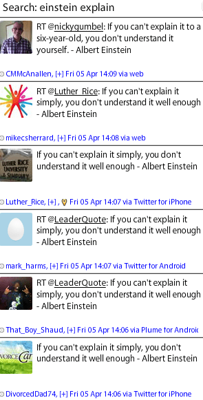 Simply Einstein Tweets