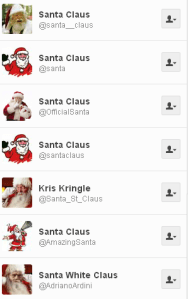 santa on twitter