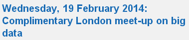 London Big Data Meet-up